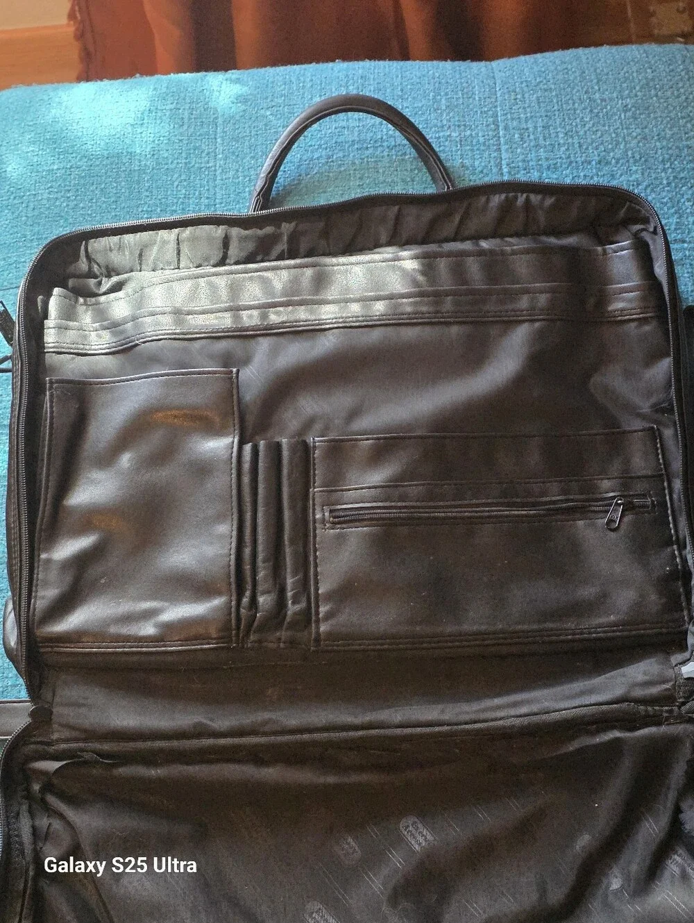 Vintage Genuine Leather Executive Briefcase / Laptop Bag - Black